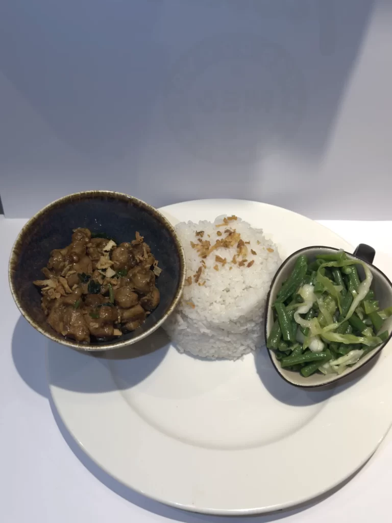 Witte rijst kipfilet